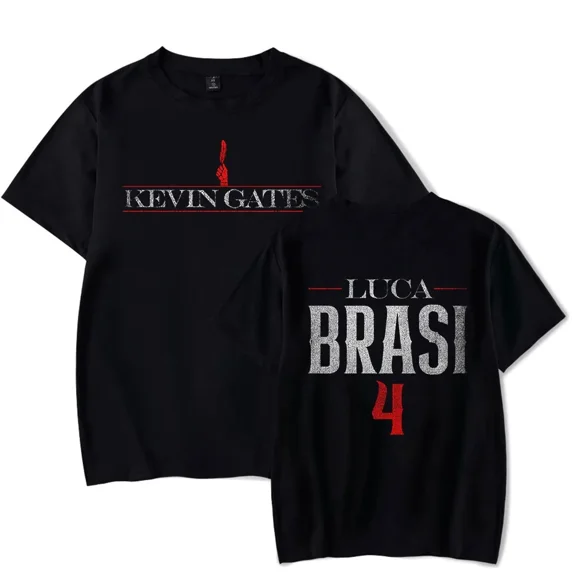 Kevin Gates Luca Brasi 4 Logo T-Shirt Women Men Casual Crewneck Short Sleeve Fashion Tee