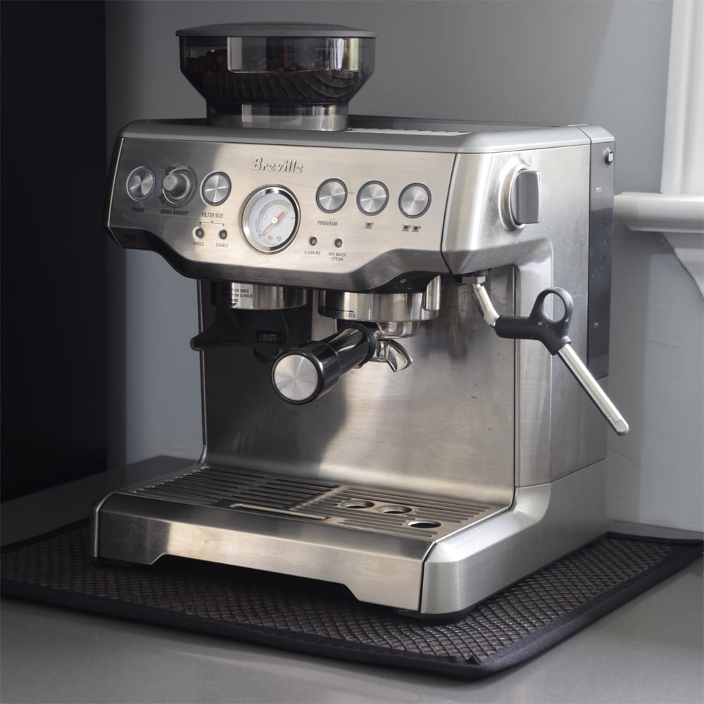 16 in. x 18 in. Brown Coffee Machine Mat