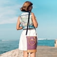 thumbnail image 7 of Tirrinia Insulated Wine Carrier Tote - Travel Padded 2 Bottle Wine/ Champagne Cooler Bag with Handle and Adjustable Shoulder Strap, Great Wine Lover Gift, Purple, 8.2" x 4.6" x 13"., 7 of 7