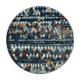 thumbnail image 3 of Unique Loom Morocco Collection Area Rug - Atlas (4' 1" Round Navy Blue/Black), 3 of 7