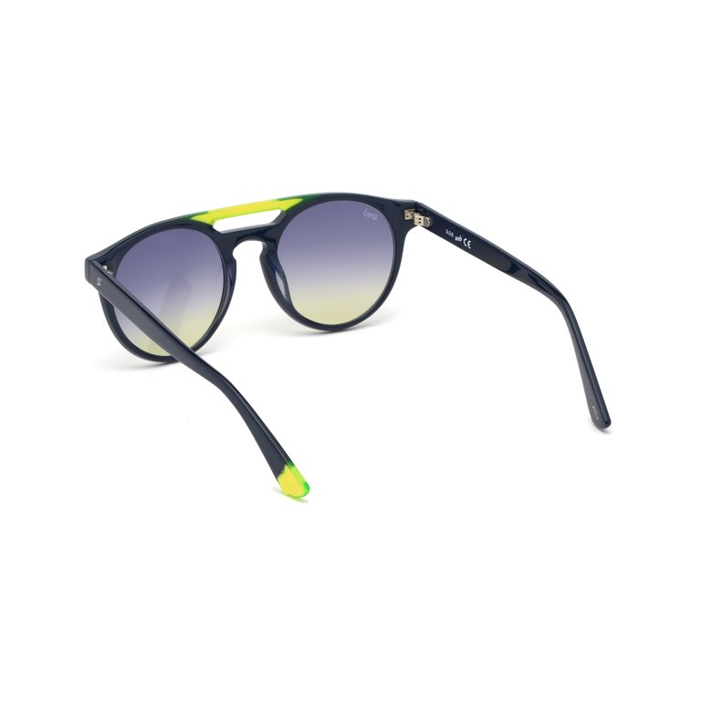 Web Blue Plastic  Sunglasses Vintage Web Sunglasses: Light Blue Rectangular Oval Frame  main image 3