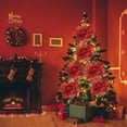 thumbnail image 3 of Hollow Simulation Christmas Flowers Decor Artificial Flowers for Christmas Wreath Tree Decor 12 pcs, 3 of 5