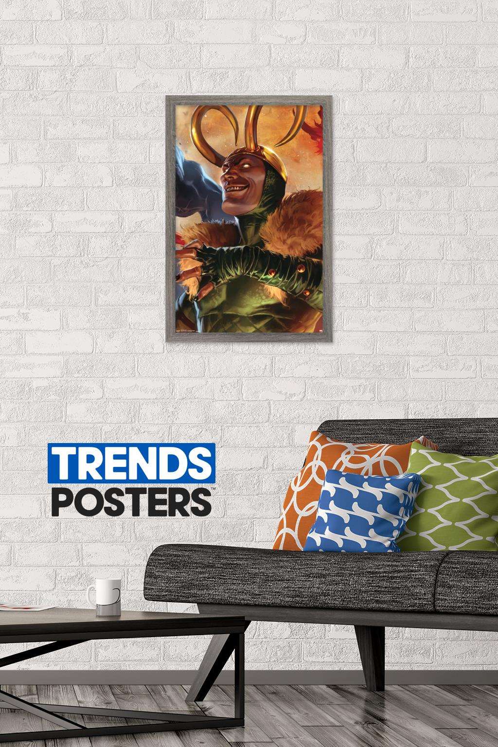 Marvel Comics - Loki - Siege Cover #1 Wall Poster, 14.725" x 22.375", Framed