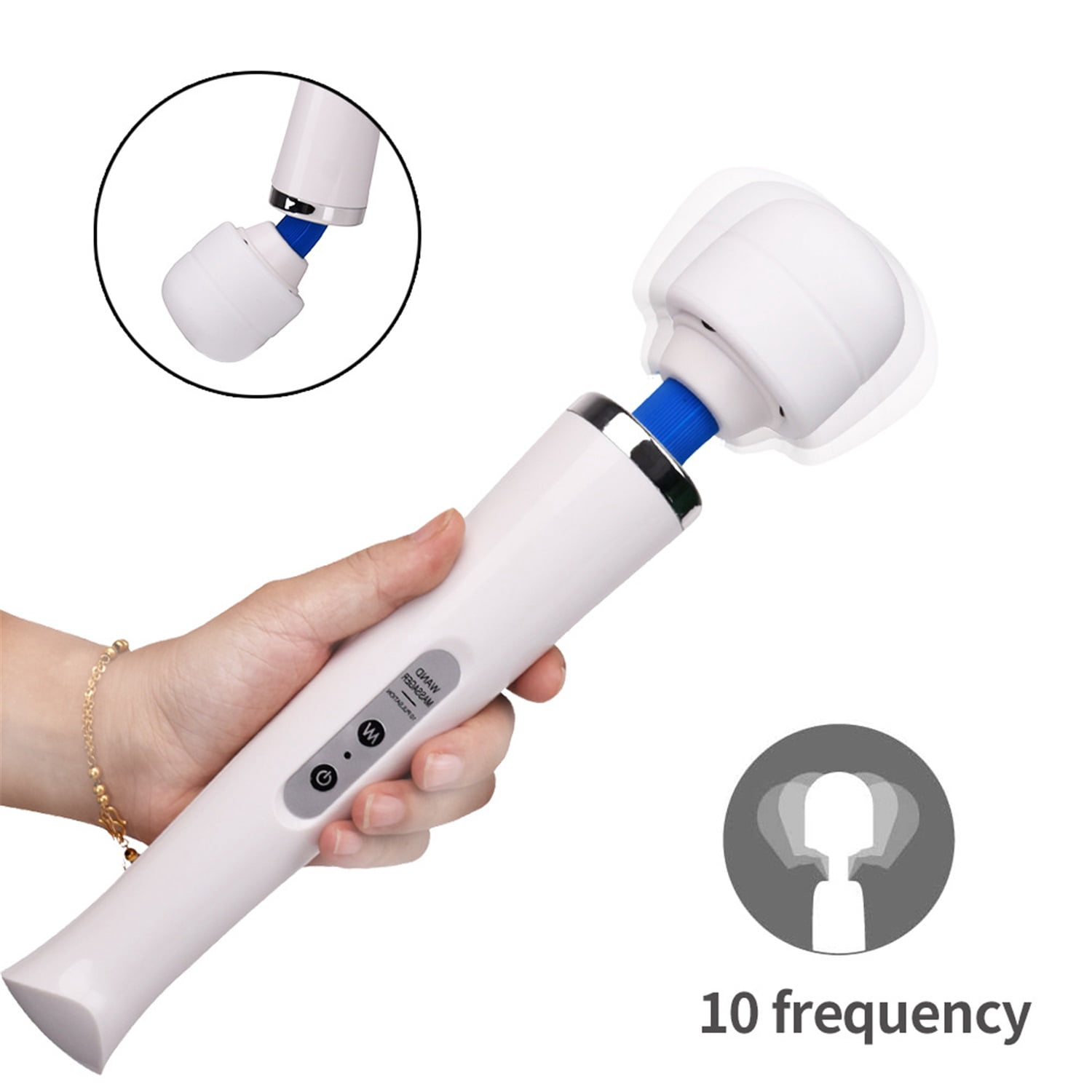 Powerful Handheld Massage Stick Magic Massage Stick -10 Modes, Women's Cordless Stick Massager, Relaxing USB - Rear Neck Muscle Tension Relieves Stress - Muscle Soreness Recovery Assistance