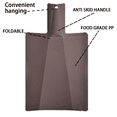 thumbnail image 3 of Folding Plastic Cutting Board - Chopping Board Kitchen Prep Mat - Brown, 3 of 5