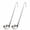 Silver  4oz, variant on [2 Pack] 6 Oz Stainless Steel Soup Ladle - One-Piece Sauce Spatula with Hook Handles, Commercial Grade Serving Spoon, Kitchen Tool for Restaurant or Home Cooking, Mirror Finish, 14.25" Long
