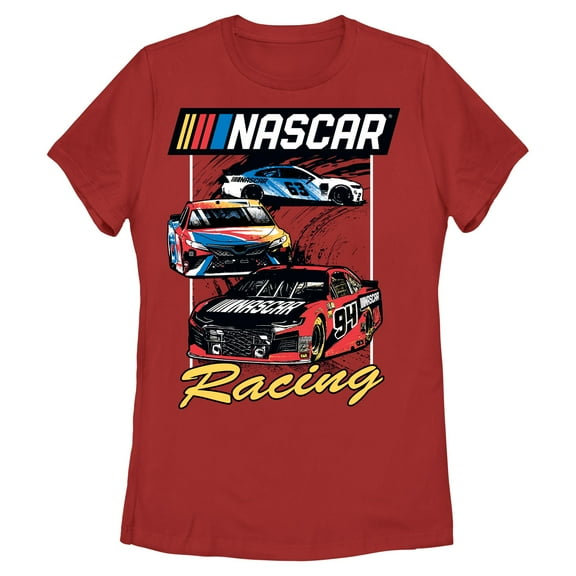 Womens NASCAR Racing Cars Retro Sketch T Shirt