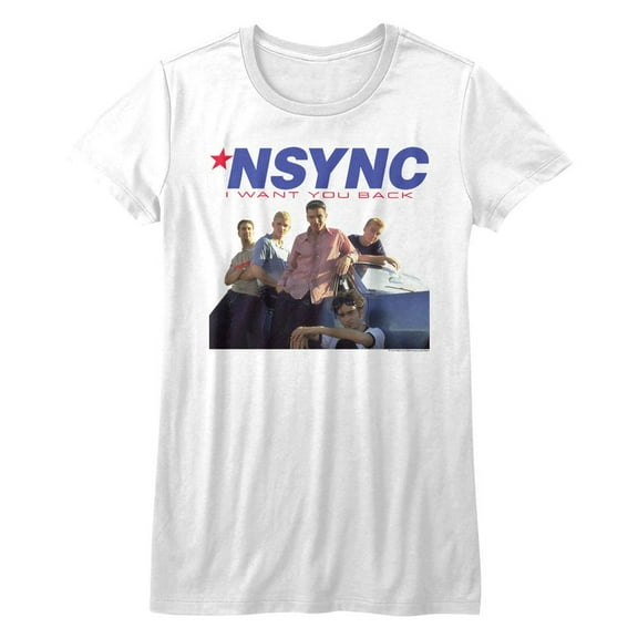 NSYNC Want You Back White Junior Women's T-Shirt