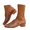 thumbnail image 3 of Ticikt Women's Jelly Sandals Slingback Bling Beach 80s 90s Retro Flat Shoes, 3 of 9
