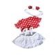 thumbnail image 5 of Ropa de muñeca de peluche de 20 cm para vestir, dibujos animados, cómoda, elegante, para niñas y niños, regalo de bricolaje, accesorios para fotos, , Falda de punto con rojas, 5 of 8