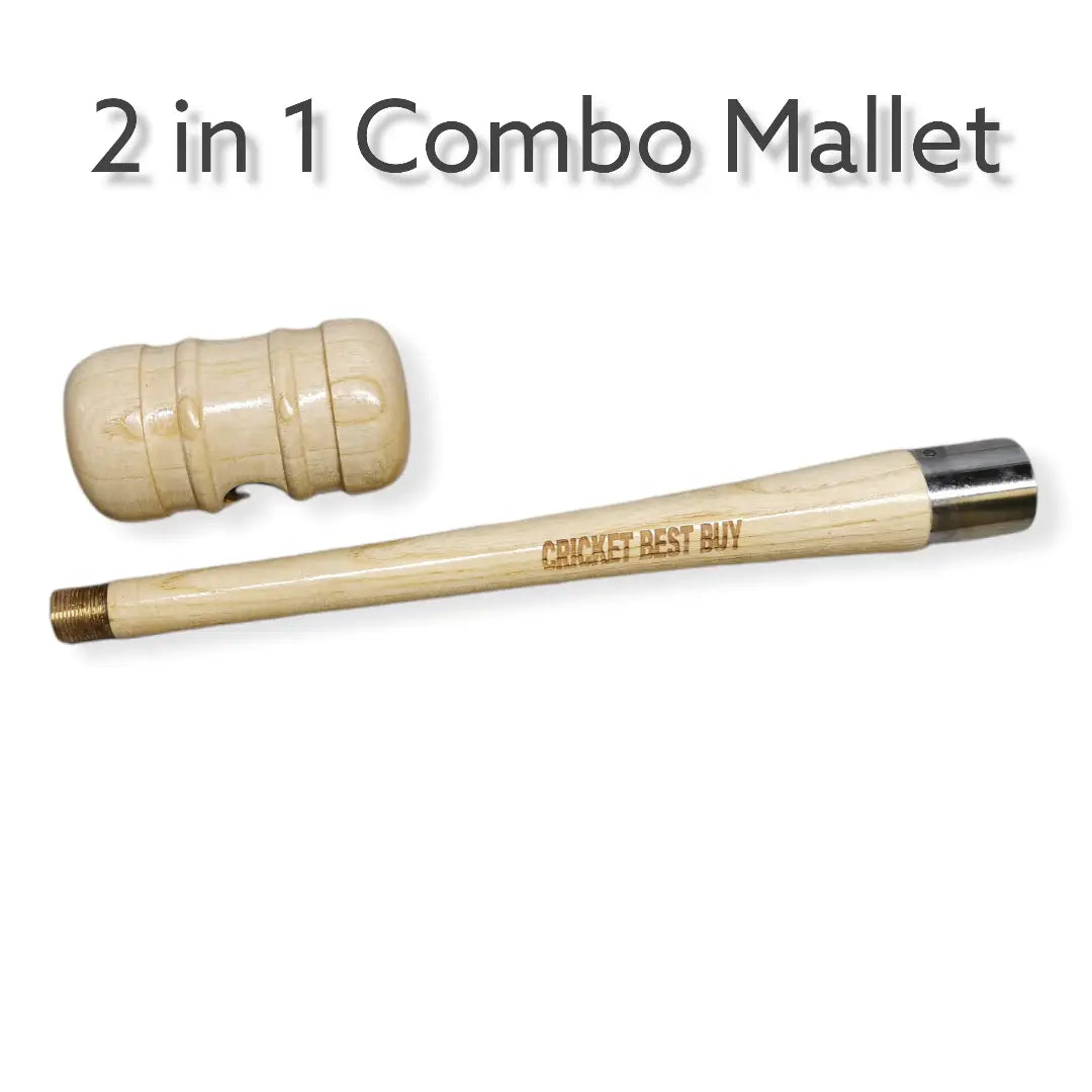 Bratla Cricket Bat Mallet and Cone Combo Hammer Wooden Knocking Applying Rubber Grip, One Size