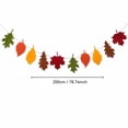 thumbnail image 3 of Reusable Fall Harvest Leaf Felt Bunting Garland - Autumn Maple Oak Leaf Banner, Indoor Wall Fireplace Hanging Decor for Halloween Thanksgiving Fall Party Supplies, 3 of 7