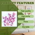 thumbnail image 3 of CCOCC 12Pcs Butterfly Wall Decor,Lightweight Wall Stickers Decorations for Bedroom,Colorful Room Accent Living Room Decor Wall,Pink, 3 of 7