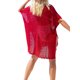 thumbnail image 4 of Txlixc Vestido de bikini para mujer, vestido de playa transparente hueco de manga corta con cuello en V liso Txlixc  Sexy, 4 of 5