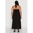 thumbnail image 4 of Womens Plus Size Chic Smocked Back Halter Maxi Sundress, 4 of 4