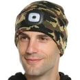 thumbnail image 5 of Morttic LED Beanie Hat with Light, USB Rechargeable 4 LED Headlamp Cap, Warm Winter Knitted Hat with LED Flashlight for Men Women Hiking, Biking, Camping (Camouflage), 5 of 9