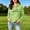 Green, variant on Women's Heartbeat Print Fleece Lined Hoodie Pullover Long Sleeve Drawstring Casual Sweatshirt with Pocket