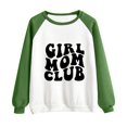 thumbnail image 4 of Gibobby Sudadera sin capucha y ocio Top con capucha y cuello redondo con mangas raglán y estampado divertido de para mujer sin sombrero para uso casual 2 (Verde, XL), 4 of 5