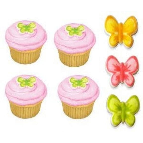 CakeSupplyShop Edible Butterfly CupCake & Cookie Topper Decorations