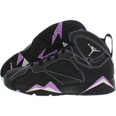 Jordan Big Kid’s 7 Retro Shoes, Black/Barely Grape, Size 4