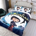 thumbnail image 3 of Coraline Conjunto de sábanas temático, trío de piezas, cómodo y amigable con la piel, diseño único, regalo de decoración para el hogar para familiares, amigos y fans,140cm *210cm, 3 of 6