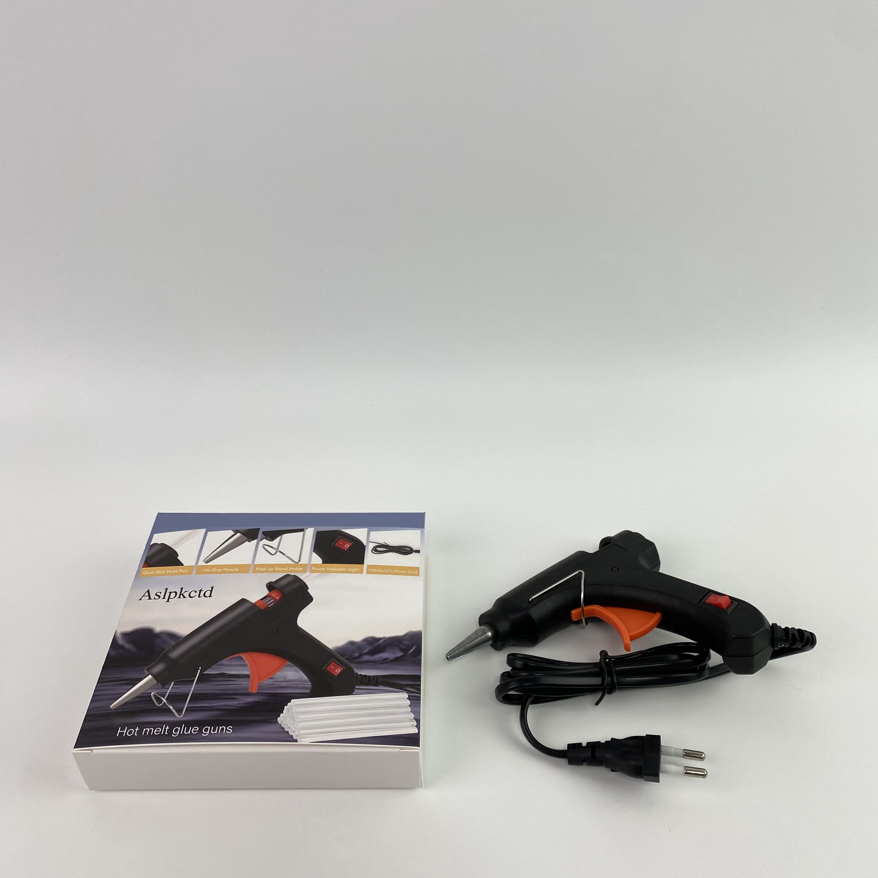 Aslpkctd Hot melt glue guns,Hot Glue Gun, Fast Preheating Hot Melt, Mini Glue Gun Quick Home Repairs, 20W Black