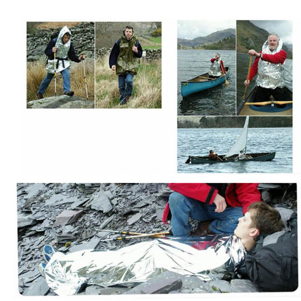 harayaa Pack of 2-3 Outdoor Emergency Blankets for Outdoor Adventures - Essential Gear for Survival 2 Pcs