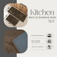 thumbnail image 3 of Luxurious Speckled Chocolate and Caramel Kitchen Rug Set - 20x32 & 20x48 Inches Kitchen Mats, Ultra Absorbent, Super Soft, Machine Washable, Anti-Slip Backing, Perfect for Modern Kitchens, 3 of 6