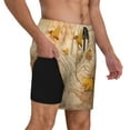 thumbnail image 3 of Picia pattern Mens Swim Trunks with Compression Liner Stretch Beach Shorts Quick Dry with Zipper Pockets No-Chafing Board Shorts-X-Large, 3 of 9