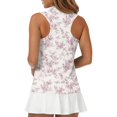 thumbnail image 6 of Women's Sleeveless Golf Shirt Collared Zip Up Collared Tank Top, Quick Dry Polyester for Tennis and Gym Beige L, 6 of 6
