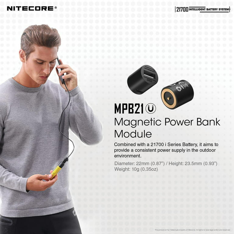 NiteCore 21700 Intelligent Battery System batterie, powerbank et lampe
