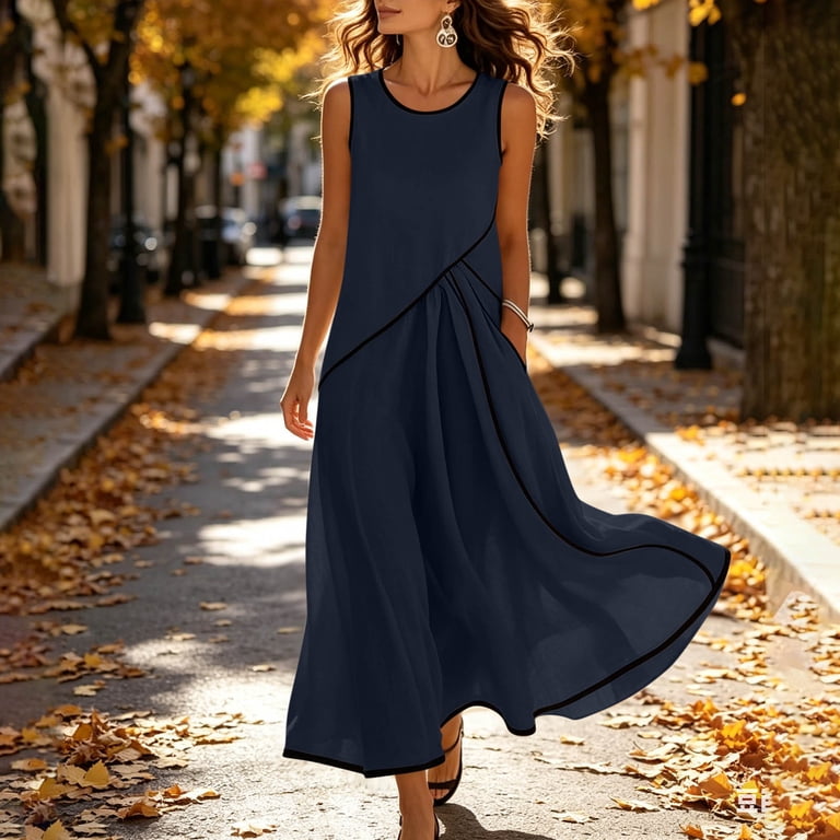 dressy casual maxi dress Moxiu Women's Summer Maxi Dress 2025 Elegant Dressy Casual Boho Sleeveless Spaghetti Strap Smocked Tiered Long Beach Sundresses Coffee,L
