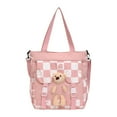 thumbnail image 1 of Bolso bandolera jinwen Bolso de mano de peluche Gran capacidad con cierre de cremallera, 1 of 8