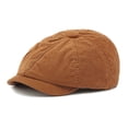 thumbnail image 2 of WEIYLL Beret Hat Women Men Corduroy Fabric Retro Solid Spring Fall Couple Models Classic Octagonal Sun Cap, 2 of 7
