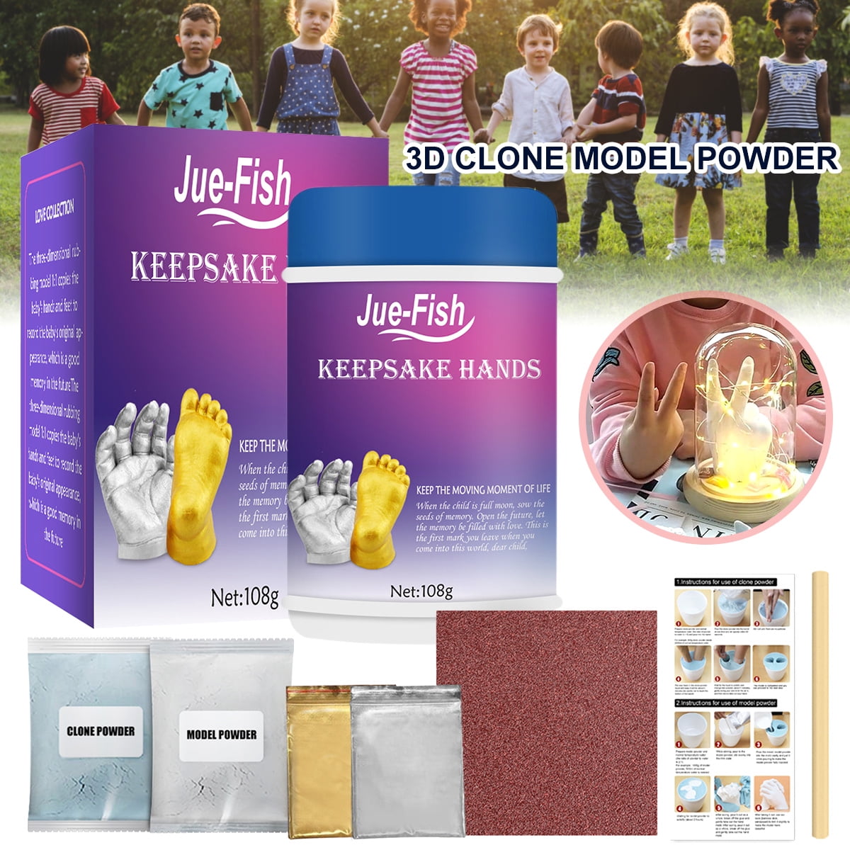 Buy Willkey Keepsake Hand Casting Kit DIY Plaster Statue Molding Kit