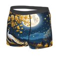 thumbnail image 2 of Daiia Moonlit Golden Tree Peacock Men's Underwear Boxer Briefs, Cotton Stretch Moisture-Wicking Underwear-XX-Large, 2 of 9