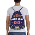 thumbnail image 2 of Easygdp Happy Mardi Gras Drawstring Backpack, Beach Sackpack, Travel Sackpack Lightweight for Sports, Gym, Travel, Swimming - Small, 2 of 9