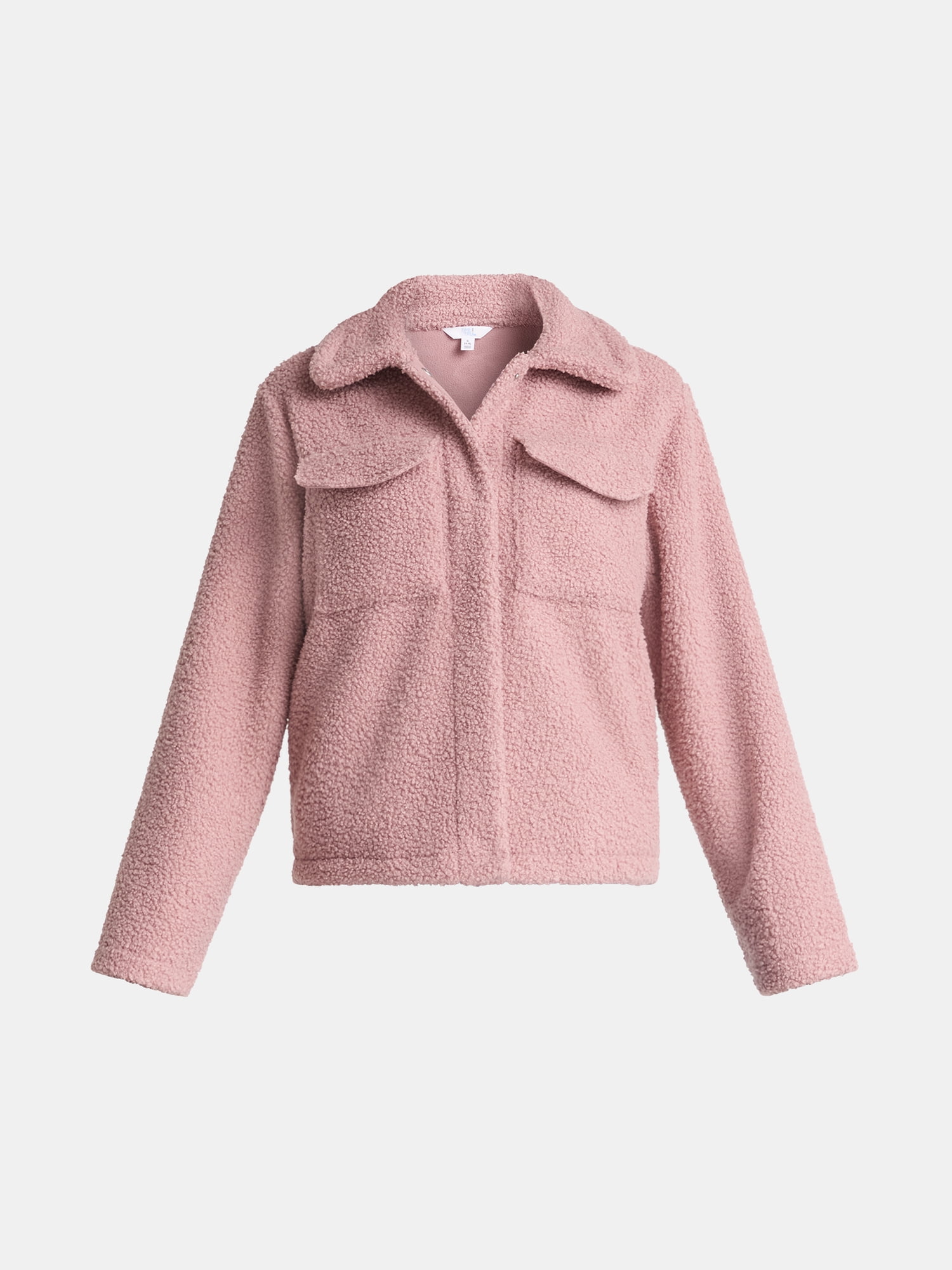 Time and Tru Women's Boucle Trucker Jacket, Midweight, Sizes XS-2X