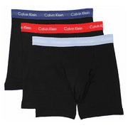 Calvin Klein 3 Pack Men's Size Underwear Cotton Stretch Black Boxer Briefs