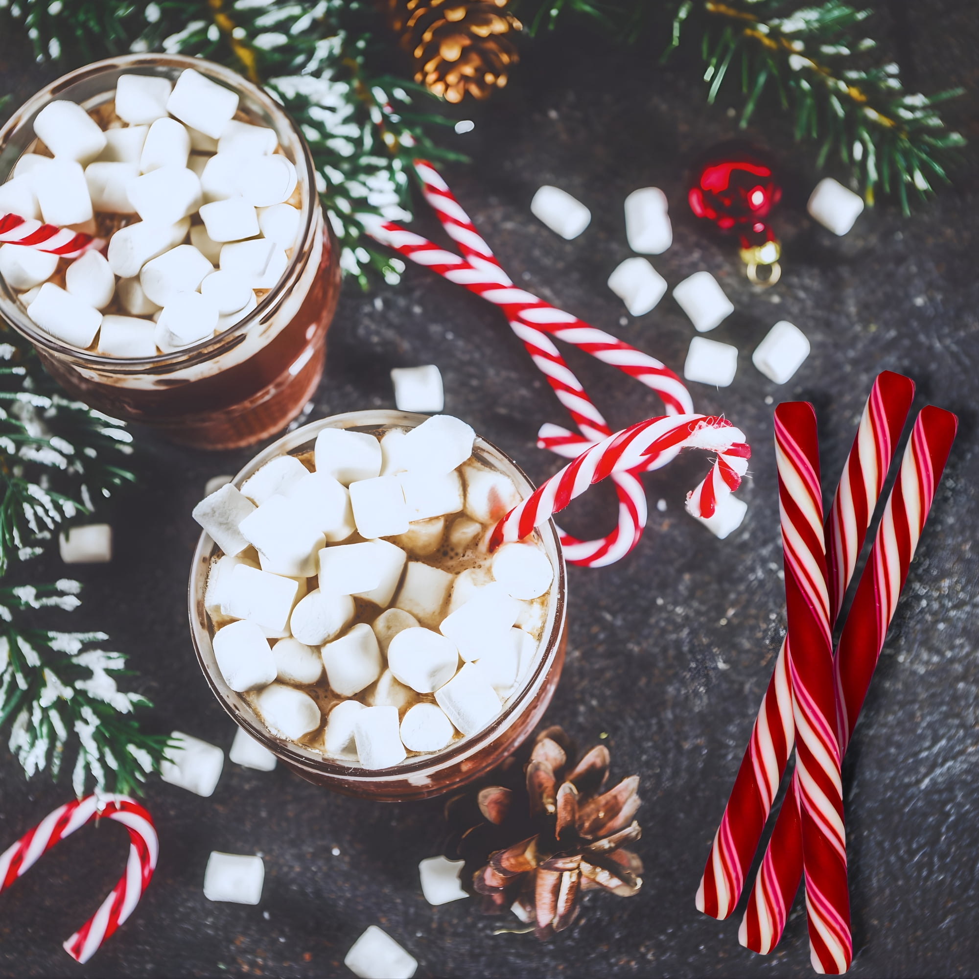 (5) Jumbo Peppermint Stick, 3.5 oz. Big 10-Inch Red White Striped Candy Individually Wrapped Holiday Mint Treats Christmas Party Gourmet Favors Stocking Stuffer Gift Basket Fillers Dessert Toppers