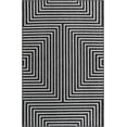thumbnail image 2 of Unique Loom Outdoor Modern Collection Area Rug - Achromatic (5' 3" x 8' Rectangle Black and White), 2 of 6