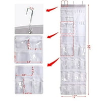 Specollect Clearance 1Pcs Over The Door Shoe Organizer, Hanging Shoe Organizer with 16 Mesh Large Pockets Door Shoe Rack Organizer for Men Women Kids Hanging Shoe Storage Bag