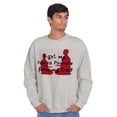 thumbnail image 4 of I Get My Ninja Powers From My Dad Men's Big & Tall Crewneck Sweatshirt Brisco Brands 5X, 4 of 5