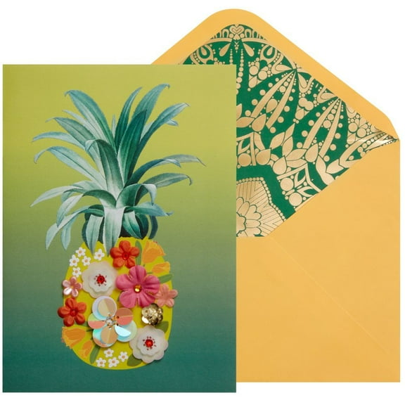 NIQUEA.D, Flower Pineapple Thank You Card