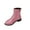Pink, variant on Wensltd Women's Low Heel Short Boots Zipper Casual Elegant Fall Wide Calf Boots Comfortable