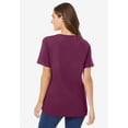 thumbnail image 3 of Woman Within Plus Size Perfect Short-Sleeve V-Neck Tee (Petite Available), 3 of 6