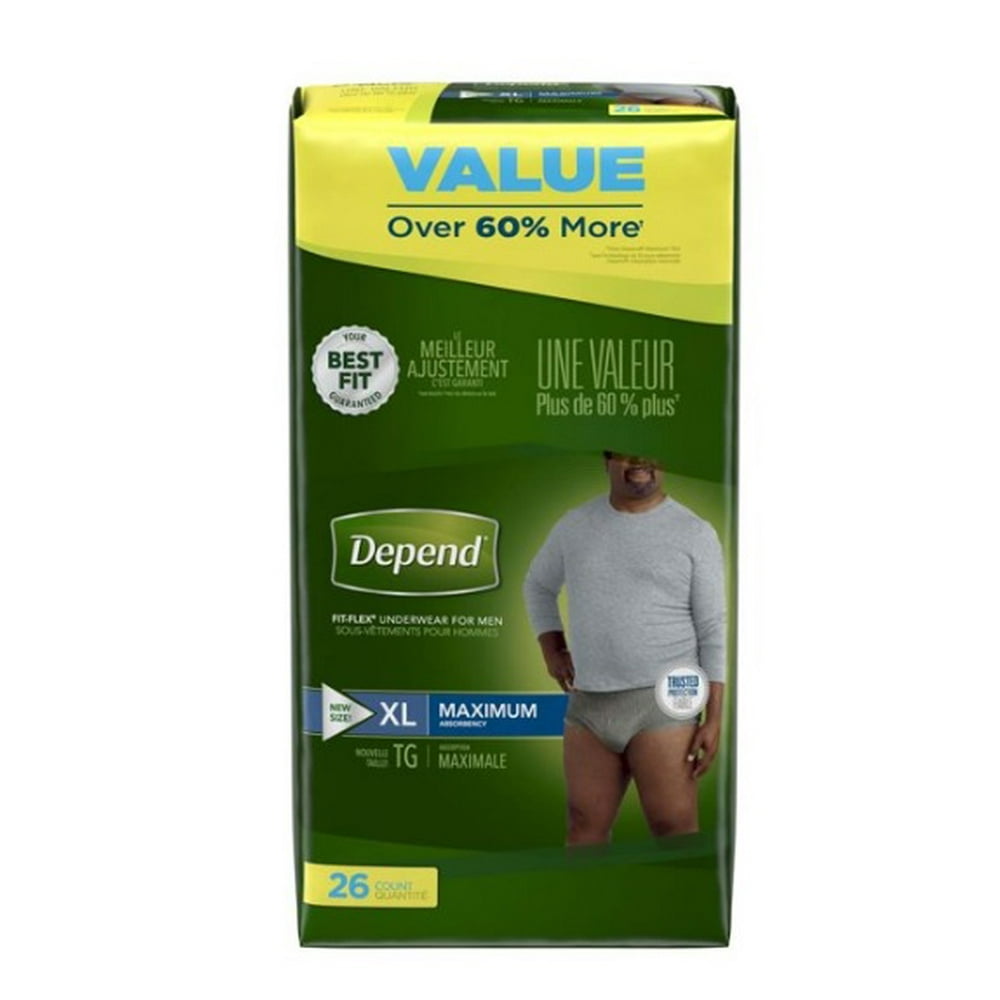 Depend FIT-FLEX Adult Underwear Pull On X-Large Disposable Heavy ...