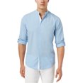 thumbnail image 1 of Camisa con botones de textura con bandas para hombre de INC, azul, extragrande, 1 of 1