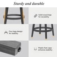 thumbnail image 5 of COLAMY Swivel Bar Stools Set of 4, 25 Inch Counter Height Stools, Modern Upholstered Wood Bar Chairs with Back for Kitchen Island Dining Room Bar, Fits 34-40" Height, Gray, 5 of 11