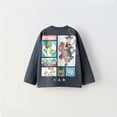 thumbnail image 3 of Camiseta blanca con estampado de cuello redondo para niños, camisetas versátiles simples e informales, Tops de moda de dibujos animados para niños de 1 a 6 años, ropa de primavera y otoño, 3 of 5